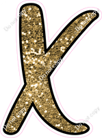 CUL 23.5" Individuals - Gold Sparkle X