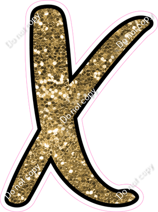 CUL 23.5" Individuals - Gold Sparkle X