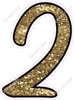 CUL 23.5" Individuals - Gold Sparkle 2