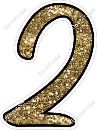 CUL 23.5" Individuals - Gold Sparkle 2