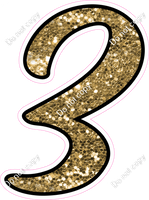 CUL 23.5" Individuals - Gold Sparkle 3