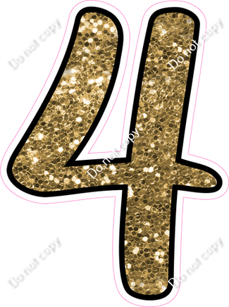 CUL 23.5" Individuals - Gold Sparkle 4