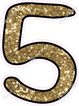 CUL 23.5" Individuals - Gold Sparkle 5