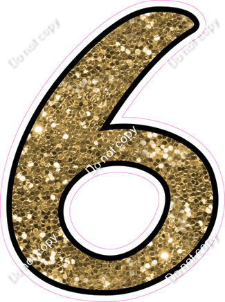 CUL 23.5" Individuals - Gold Sparkle 6