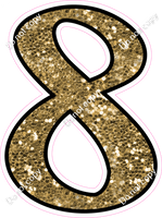 CUL 23.5" Individuals - Gold Sparkle 8