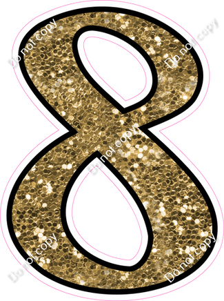 CUL 23.5" Individuals - Gold Sparkle 8