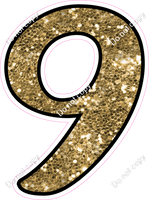 CUL 23.5" Individuals - Gold Sparkle 9