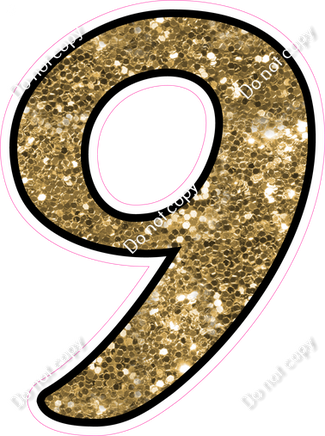 CUL 23.5" Individuals - Gold Sparkle 9