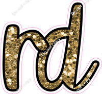 CUL 23.5" Individuals - Gold Sparkle RD