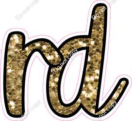 CUL 23.5" Individuals - Gold Sparkle RD