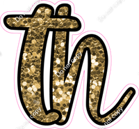 CUL 23.5" Individuals - Gold Sparkle TH