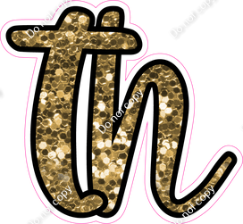 CUL 23.5" Individuals - Gold Sparkle TH