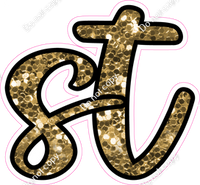 CUL 23.5" Individuals - Gold Sparkle ST