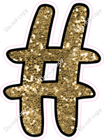 CUL 23.5" Individuals - Gold Sparkle #