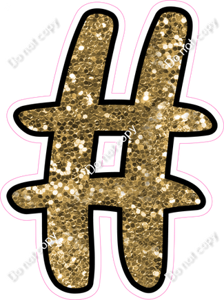 CUL 23.5" Individuals - Gold Sparkle #