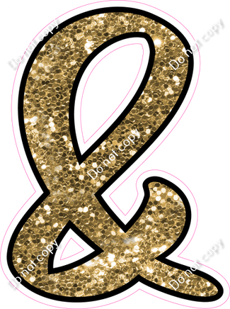 CUL 23.5" Individuals - Gold Sparkle &