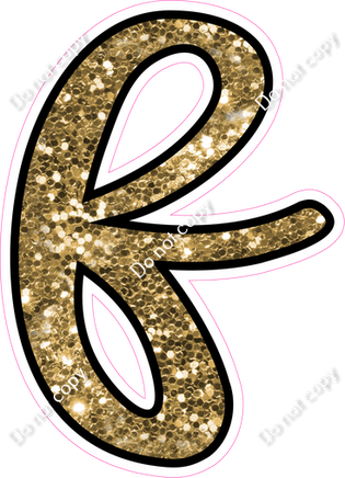 CUL 23.5" Individuals - Gold Sparkle f