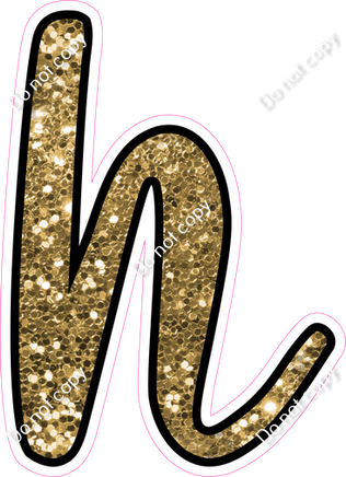 CUL 23.5" Individuals - Gold Sparkle h