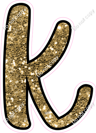 CUL 23.5" Individuals - Gold Sparkle k