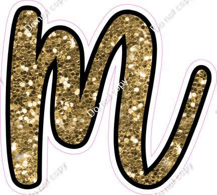 CUL 23.5" Individuals - Gold Sparkle m