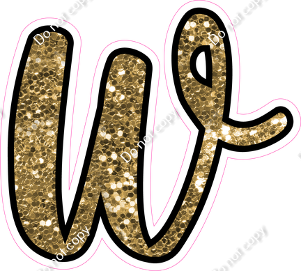 CUL 23.5" Individuals - Gold Sparkle w