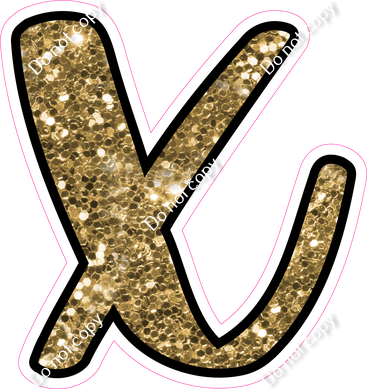 CUL 23.5" Individuals - Gold Sparkle x