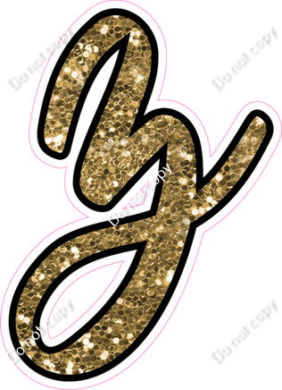 CUL 23.5" Individuals - Gold Sparkle z