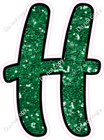 CUL 23.5" Individuals - Green Sparkle H