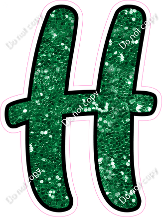 CUL 23.5" Individuals - Green Sparkle H