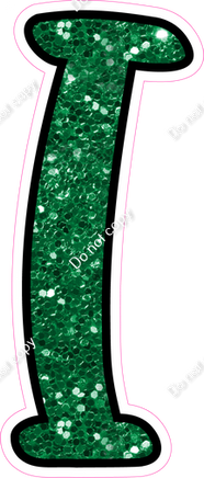 CUL 23.5" Individuals - Green Sparkle I