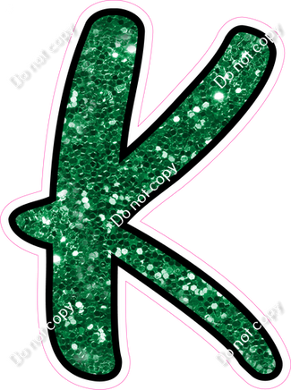 CUL 23.5" Individuals - Green Sparkle K