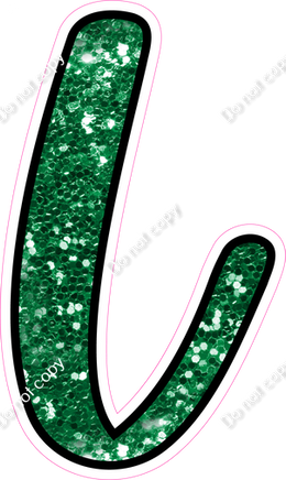 CUL 23.5" Individuals - Green Sparkle L