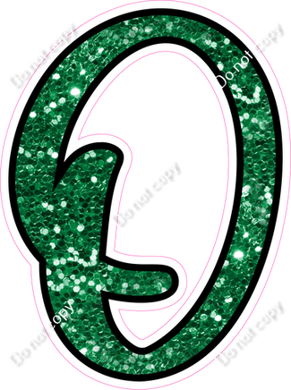 CUL 23.5" Individuals - Green Sparkle O