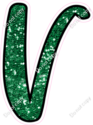 CUL 23.5" Individuals - Green Sparkle V