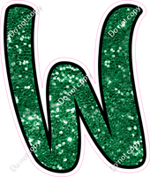 CUL 23.5" Individuals - Green Sparkle W