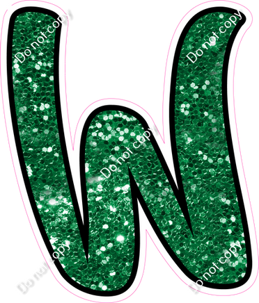 CUL 23.5" Individuals - Green Sparkle W