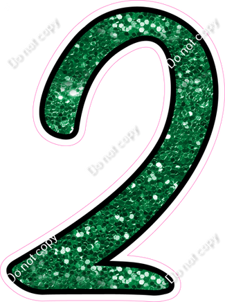 CUL 23.5" Individuals - Green Sparkle 2