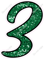 CUL 23.5" Individuals - Green Sparkle 3