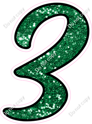 CUL 23.5" Individuals - Green Sparkle 3