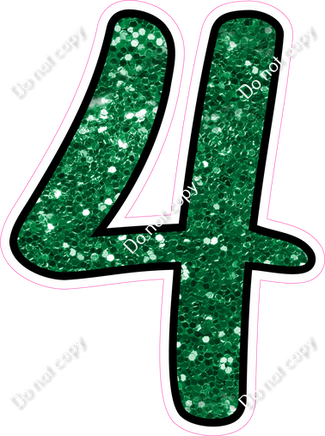 CUL 23.5" Individuals - Green Sparkle 4