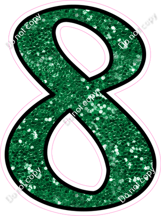 CUL 23.5" Individuals - Green Sparkle 8