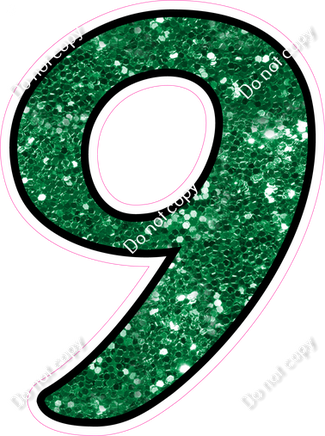 CUL 23.5" Individuals - Green Sparkle 9