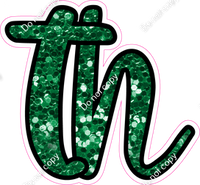 CUL 23.5" Individuals - Green Sparkle TH