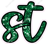 CUL 23.5" Individuals - Green Sparkle ST