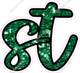 CUL 23.5" Individuals - Green Sparkle ST