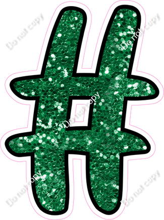 CUL 23.5" Individuals - Green Sparkle #