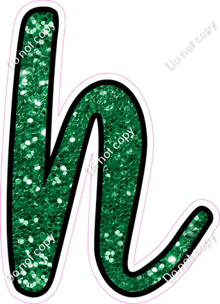 CUL 23.5" Individuals - Green Sparkle h