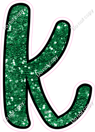 CUL 23.5" Individuals - Green Sparkle k