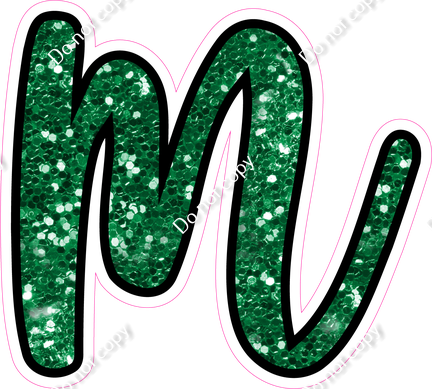 CUL 23.5" Individuals - Green Sparkle m