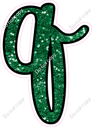 CUL 23.5" Individuals - Green Sparkle q